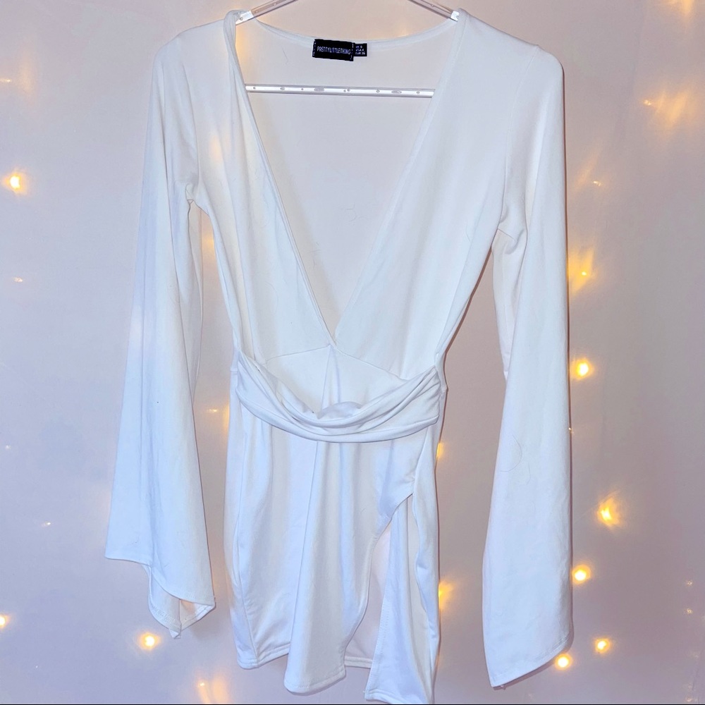 PrettyLittleThing extreme plunge dress